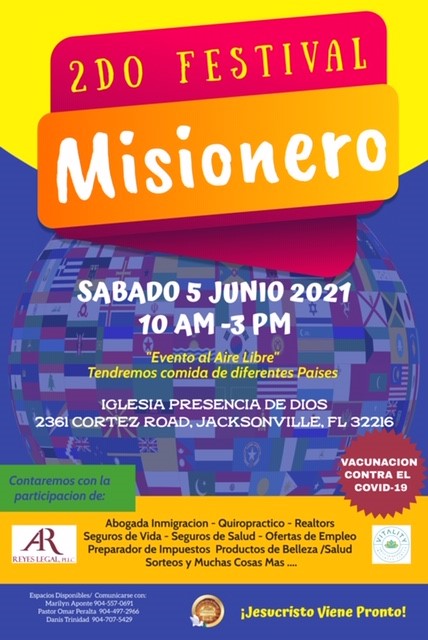 2do Festival Misionero Sabado Junio 5, 2021